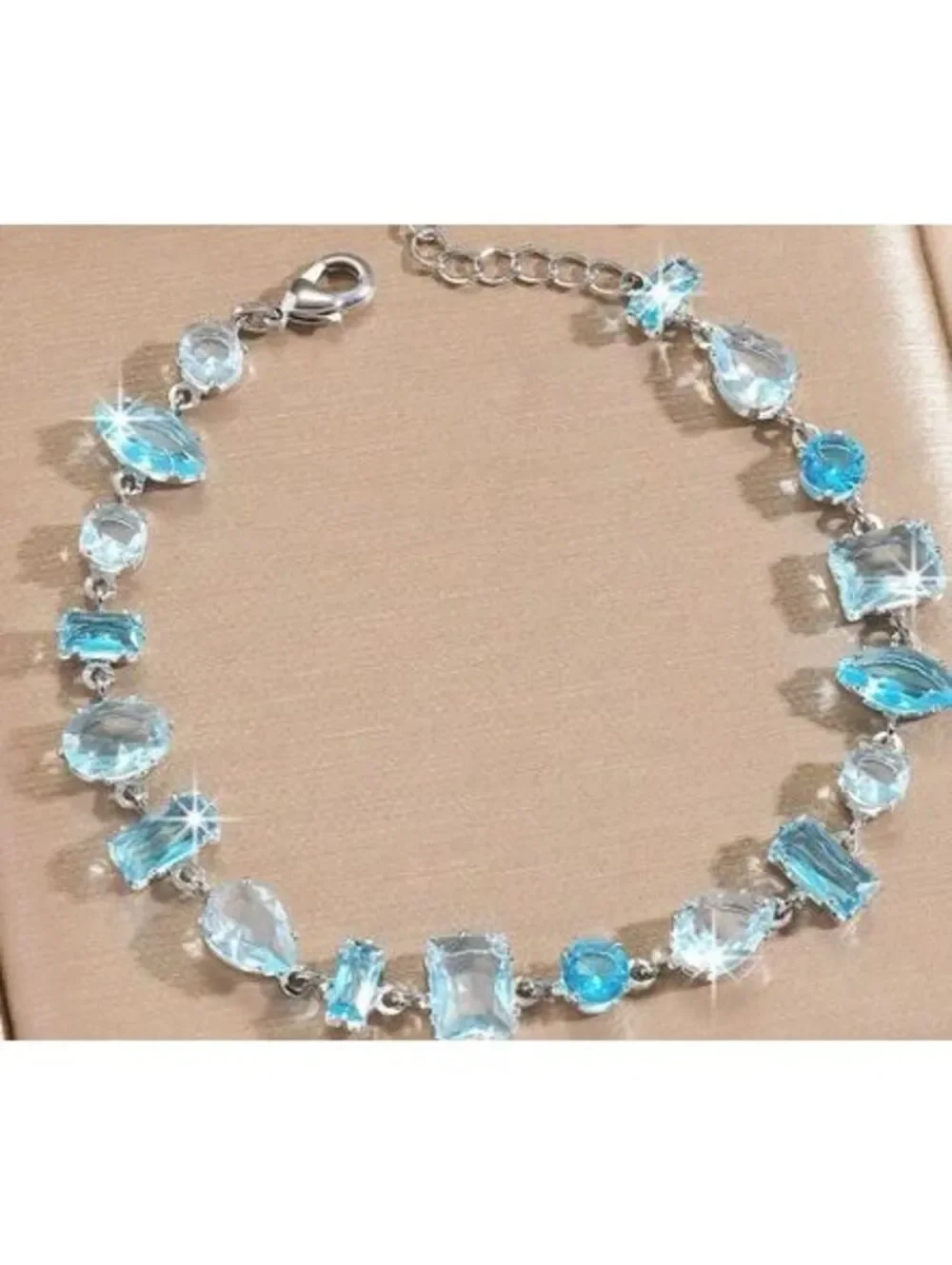 Blue multi stone - Bracelet - Silver - CZs - 7-9